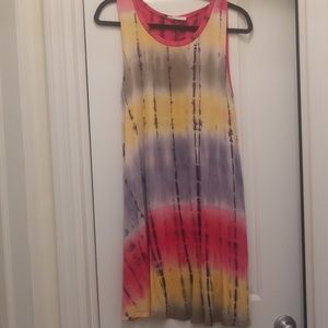 Tie dye dress flowy size small